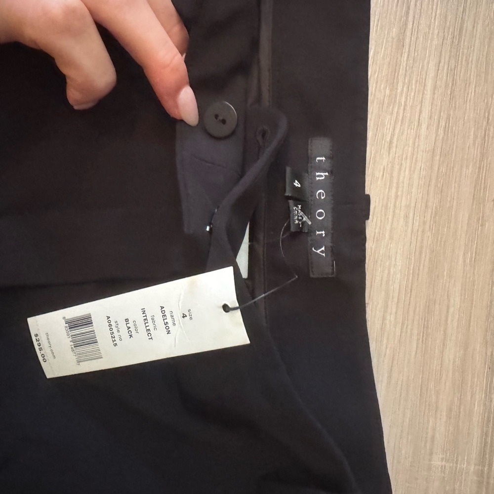 Theory Black Women's Trousers - Picture 2 of 3
